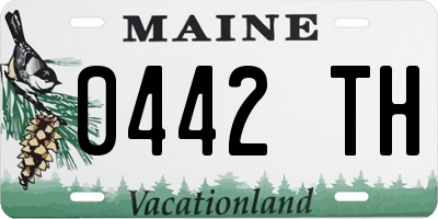 ME license plate 0442TH