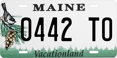ME license plate 0442TO