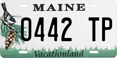 ME license plate 0442TP