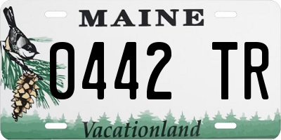 ME license plate 0442TR