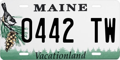 ME license plate 0442TW