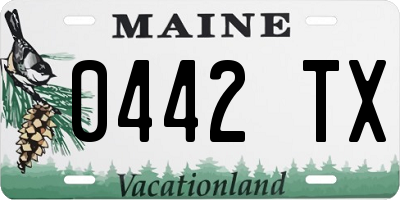 ME license plate 0442TX