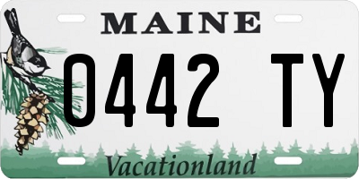 ME license plate 0442TY