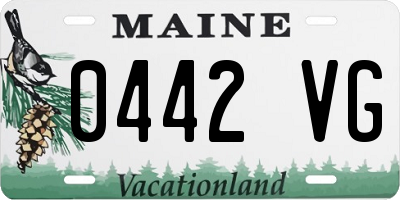 ME license plate 0442VG
