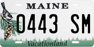 ME license plate 0443SM