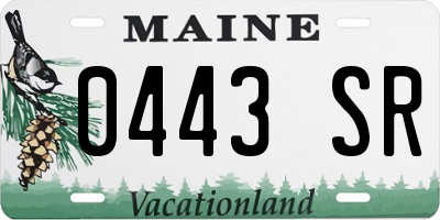 ME license plate 0443SR