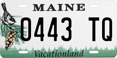 ME license plate 0443TQ