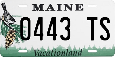 ME license plate 0443TS