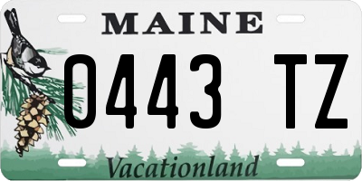ME license plate 0443TZ