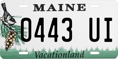 ME license plate 0443UI