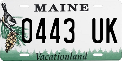 ME license plate 0443UK