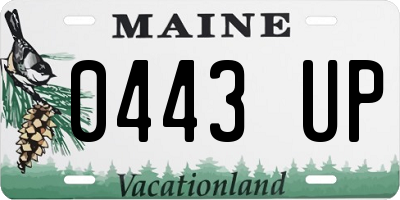 ME license plate 0443UP