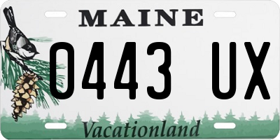 ME license plate 0443UX