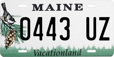 ME license plate 0443UZ