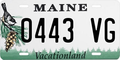 ME license plate 0443VG