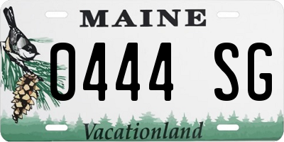 ME license plate 0444SG