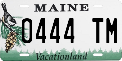 ME license plate 0444TM