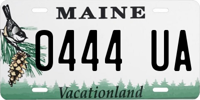 ME license plate 0444UA