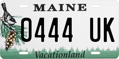 ME license plate 0444UK
