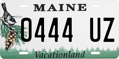 ME license plate 0444UZ