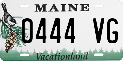 ME license plate 0444VG