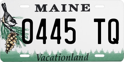 ME license plate 0445TQ