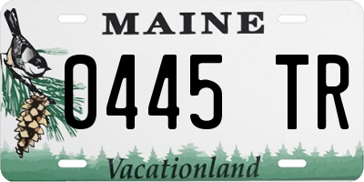 ME license plate 0445TR