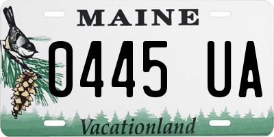 ME license plate 0445UA