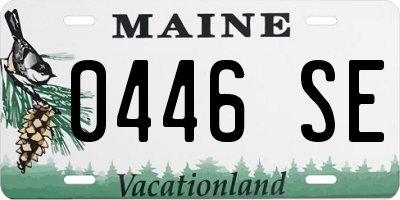 ME license plate 0446SE