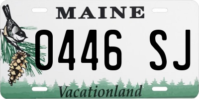ME license plate 0446SJ