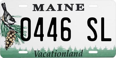 ME license plate 0446SL