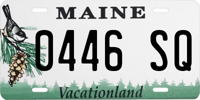 ME license plate 0446SQ