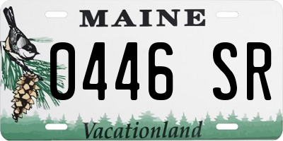 ME license plate 0446SR
