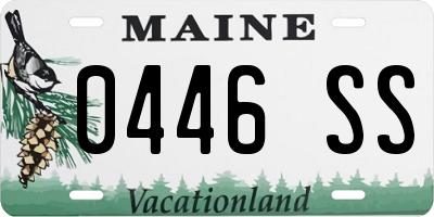 ME license plate 0446SS
