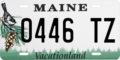 ME license plate 0446TZ