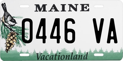 ME license plate 0446VA