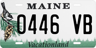 ME license plate 0446VB