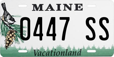 ME license plate 0447SS