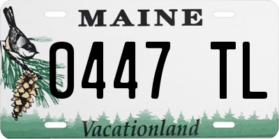 ME license plate 0447TL