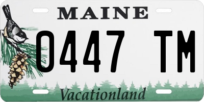 ME license plate 0447TM
