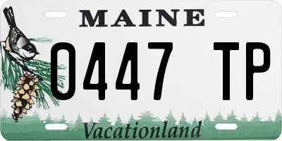 ME license plate 0447TP