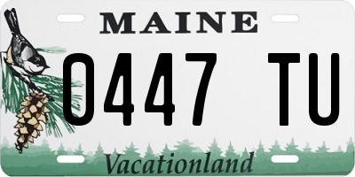 ME license plate 0447TU