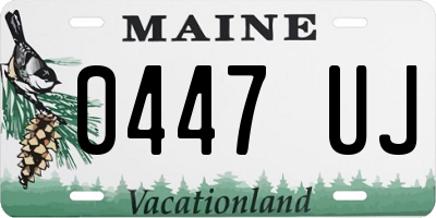 ME license plate 0447UJ