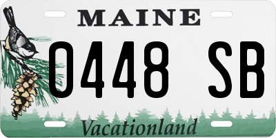 ME license plate 0448SB