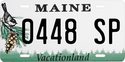 ME license plate 0448SP