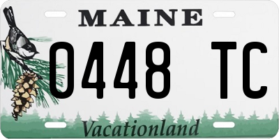 ME license plate 0448TC