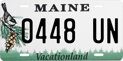 ME license plate 0448UN