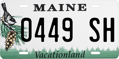 ME license plate 0449SH