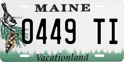ME license plate 0449TI