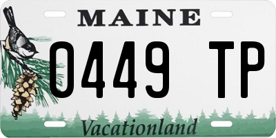ME license plate 0449TP